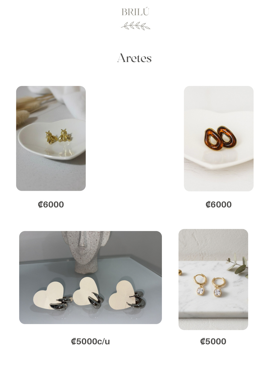 Nuevos aretes de Brilú